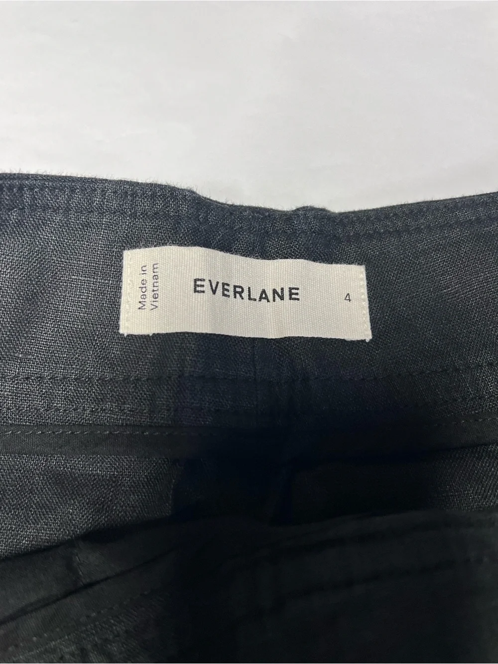 Everlane The Linen Way-High Drape Pant Black Wide Leg Classic Trousers Sz 4 NWT
